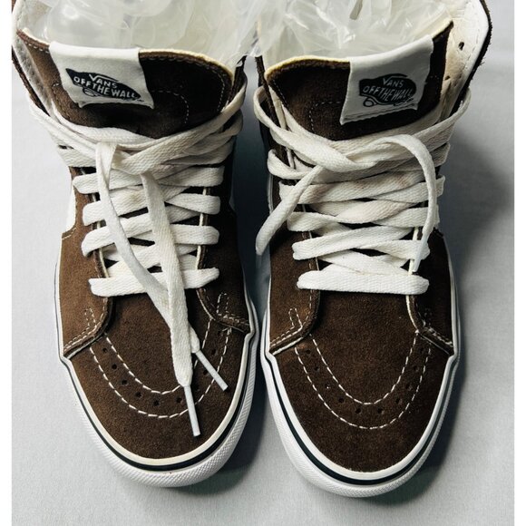 Vans Off The Wall Brown & White High-Top Sneakers Womens 6 - Picture 2 of 8